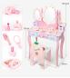 Preview: 360Home Rosa Erdbeer Kinderschminktisch Kinderfrisiertisch mit Drei Spiegeln L